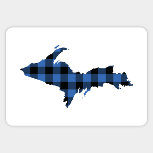 Upper Peninsula of Michigan Blue Flannel State Sticker
